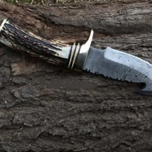 Steel Guthook Skinner Knife