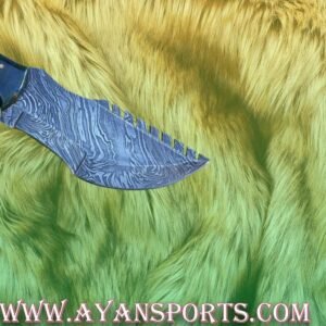 Alternative view of Custom Handmade Damascus Tracker knife With Leather Sheath