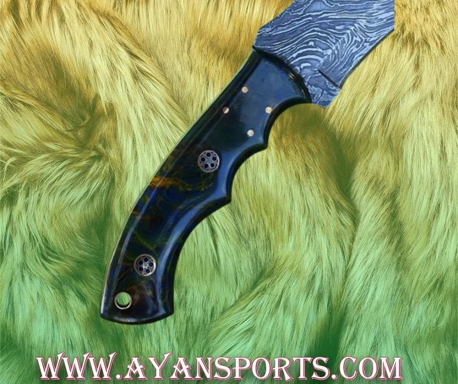 Custom Handmade Damascus Tracker knife With Leather Sheath - Image 6